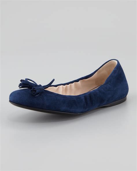 prada leather ballet flats|prada suede ballet flats.